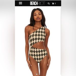 NEW Beach Riot Céline One Piece Diamond Shine